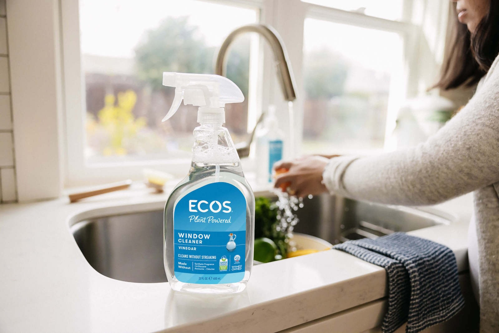 Try Our Eco-Conscious Window & Glass Cleaner Powered By Vinegar